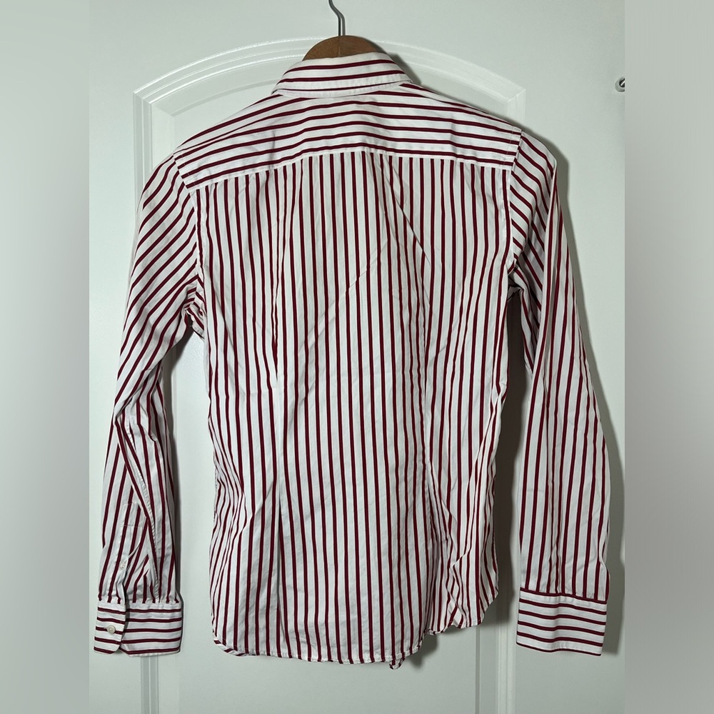 Ralph Lauren Red and White Striped Button-Up Shirt #106 - Picture 2 of 4
